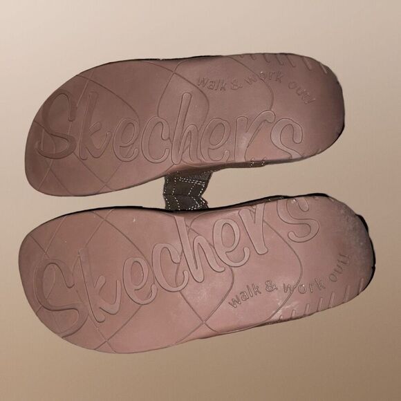 Skechers Women's Tone Up Moonrock Suede Leather Flip Flop In Brown Size 7 - Picture 5 of 6